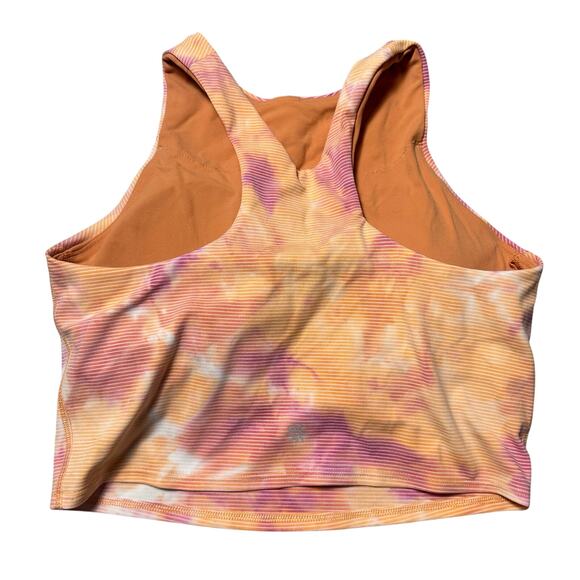 Athleta Pink Orange Racerback Crop Tank Top - Picture 2 of 7